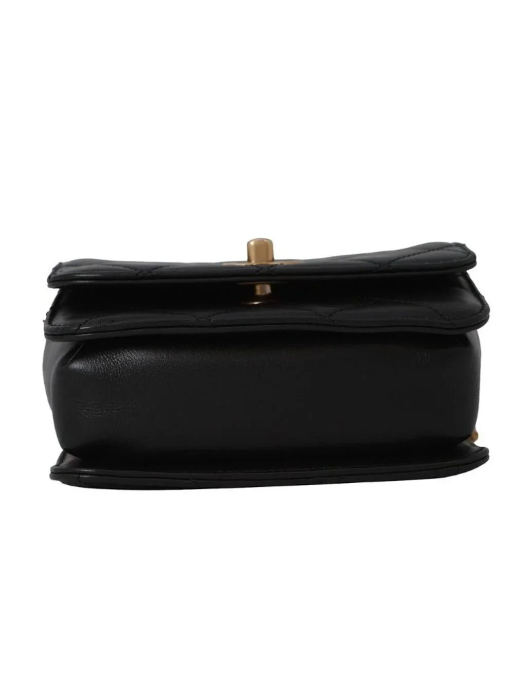Chanel Chain Shoulder Bag Quilted CC Logo Lambskin Black
